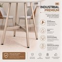 Ver imagem 6 de Mesa de Jantar Viena 90 cm Estrutura em Aço Carbono e Tampo BP 15mm - Off White L Champagne