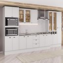 Ver imagem 1 de Cozinha Completa Milla Element 17 Portas 3 Gavetas MDF 380cm Branco