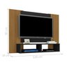 Painel para Tv Mirante Preto Ripas - 3