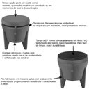 Ver imagem 4 de Puff com Baú Redondo Flex 50 Cm em Madeira Maciça Mesa Centro Tampo Preto Sala Multiuso Roxo