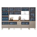 Ver imagem 5 de Cozinha Modulada Proença 6 Peças com Cristaleira e Balcão 120cm Nogueira Touch/nude Prime Tx -