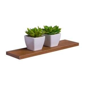 Prateleira 50 x 15cm Freijó Suporte Invisível