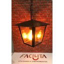 Ver imagem 5 de Pendente para Área Externa Vintage Quadrado de Aço Bivolt E-27