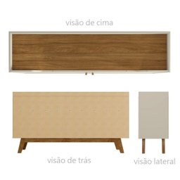 Buffet Aparador com Gaveta Impressious Off-White Cinamomo - 5