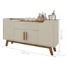 Buffet Aparador com Gaveta Impressious Off-White Cinamomo - 3