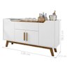 Buffet Aparador com Gaveta Impressious Branco Cinamomo - 3