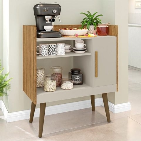 Buffet Mesinha Coffee com Porta Phill Cinamomo/Off-White