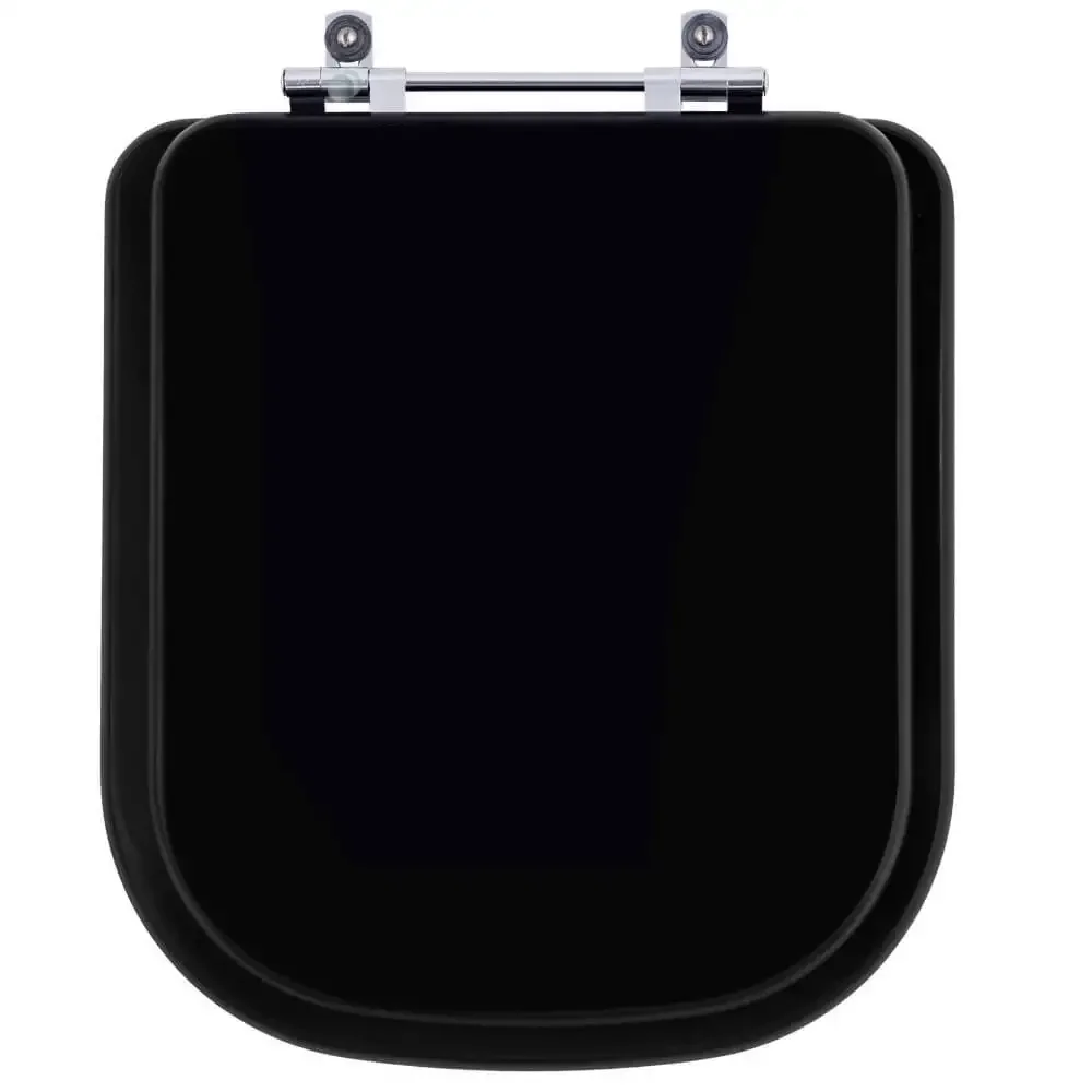 Assento Sanitário Poliester Debba Onix (Preto Fosco) para vaso Roca ...