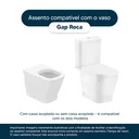 Ver imagem 4 de Assento Sanitário Gap Onix (Preto Fosco) para vaso Roca