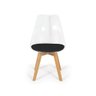 Cadeira Eames Wood Leda Acrílico Transparente - Preta - 4