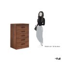Ver imagem 5 de Cômoda Organizadora Grande 5 Gavetas Quarto Casal Café