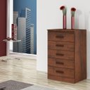 Ver imagem 1 de Cômoda Organizadora Grande 5 Gavetas Quarto Casal Café