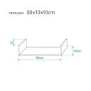 Ver imagem 3 de Kit 2 Prateleiras U 50 x 10cm Bege Claro Suporte Invisível
