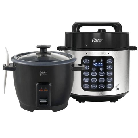 Kit Panela de Pressão e Panela de Arroz Elétrica Oster 220v
