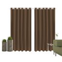 Ver imagem 2 de Cortina Corta Luz 4,00m X 1,80m 100% Blackout PVC Marrom Para Sala Ou Quarto Para Varão Simples