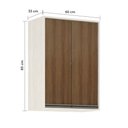 Ver imagem 5 de Armário Aéreo de Cozinha 60 Cm 2 Portas de Abrir 2 Prateleiras Linea Luciane Móveis