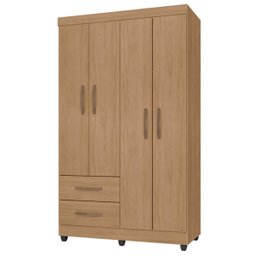 Guarda Roupa Solteiro 4 Portas Pederneiras Nature - 2