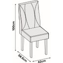 Ver imagem 5 de Kit 2 Cadeiras New Ágata para Sala de Jantar Estofada