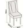 Kit 2 Cadeiras New Ágata para Sala de Jantar Estofada - 5