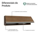 Ver imagem 3 de Armário Aéreo 100 Cm 1 Porta Basculante Rustic Glamy Madesa