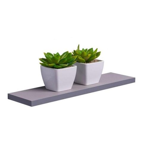 Prateleira 50 x 20cm Cinza Claro Suporte Invisível