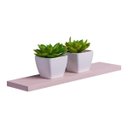 Ver imagem 1 de Prateleira 50 x 10cm Rosa Claro Suporte Invisível