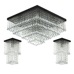 Kit 1 Lustre Cristal Acr. Dream + 2 Lustres Spark Preto - 1