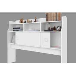 Cabeceira Box Casal Jessica com Nichos - Lv Móveis:Branco - 3