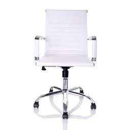 Cadeira Diretor Charles Eames Esteirinha Branca Giratória 11d - 2