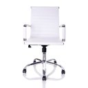 Ver imagem 3 de Kit  2 Cadeiras Diretor Charles Eames Esteirinha Branca Giratória 11D
