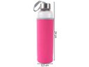 Ver imagem 2 de Garrafa Infusora Vidro Portátil Suco Detox Chá Capacidade 550ml Capa Protetora Térmica Com Alça: Ros