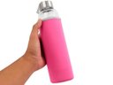 Ver imagem 3 de Garrafa Infusora Vidro Portátil Suco Detox Chá Capacidade 550ml Capa Protetora Térmica Com Alça: Ros