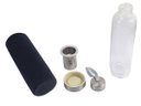 Ver imagem 6 de Garrafa Infusora Vidro Portátil Suco Detox Chá Capacidade 550ml Capa Protetora Térmica Com Alça: Pre