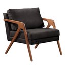 Ver imagem 1 de Poltrona Mona Luxo Madeira Maciça Castellar Móbile Corino Preto