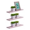 Kit 3 Prateleiras 50 x 20cm Rosa Claro Suporte Invisível - 1