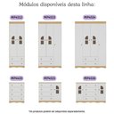 Ver imagem 6 de Guarda-roupa Infantil 122cm com Vidro 4 Portas e 2 Gavetas Liz Multimóveis Mp4514 Madeirado/branco