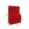 Adega Mini Bar Armário Suspenso Para Bebidas Copos E Taças Porta Basculante Vermelho Laca - 4