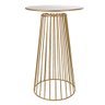 Mesa Lateral Decorativa em Metal Dourado 44x33 cm - D'Rossi DRossi - 4