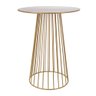 Mesa Lateral Decorativa em Metal Dourado 44x33 cm - D'Rossi DRossi - 1
