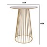 Mesa Lateral Decorativa em Metal Dourado 44x33 cm - D'Rossi DRossi - 5