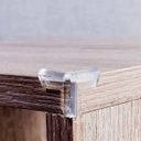 Ver imagem 6 de Kit 32 Protetor de Quina Silicone Cantoneira Mesa Móveis Bebê P Transparente Adesivo