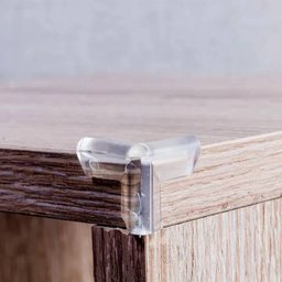 Kit 32 Protetor de Quina Silicone Cantoneira Mesa Móveis Bebê P Transparente Adesivo - 6