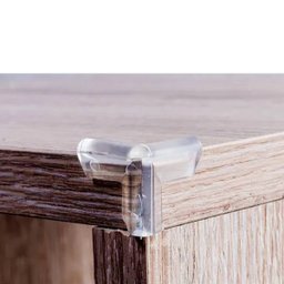 Kit 32 Protetor de Quina Silicone Cantoneira Mesa Móveis Bebê P Transparente Adesivo - 1