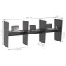 Mesa de Atendimento 3 Lugar Iron Preto Onix - 2