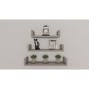 Ver imagem 1 de Kit 3 Prateleiras para Livros, Decoração 60cm X 20cm X 11,5cm 100% Mdf Gianduia