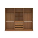 Ver imagem 3 de Guarda Roupa 6 Portas (2 C/ Espelho) e 4 Gavetas Valência Branco/cinza - Politorno
