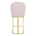 Ver imagem 6 de Kit 06 Banquetas Altas Bela Suede Rosa Bebê Base Metálica Dourada Pallazio