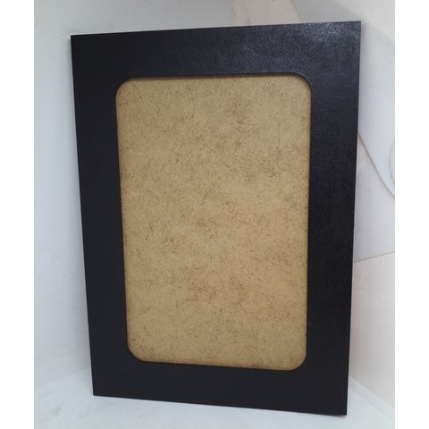 Kit com 5 Quadros para Fotos 14x09 Cm em Mdf - Cor: Preta