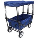 Ver imagem 3 de Carrinho Dobrável Articulado com Cobertura Transporte Camping Praia Pesca Importway Iwcdcac Azul