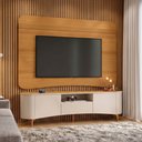 Ver imagem 5 de Rack para Sala Martina com Painel para TV 80 pol Orgânico Ermione B01 Cinamomo Off White - Lyam